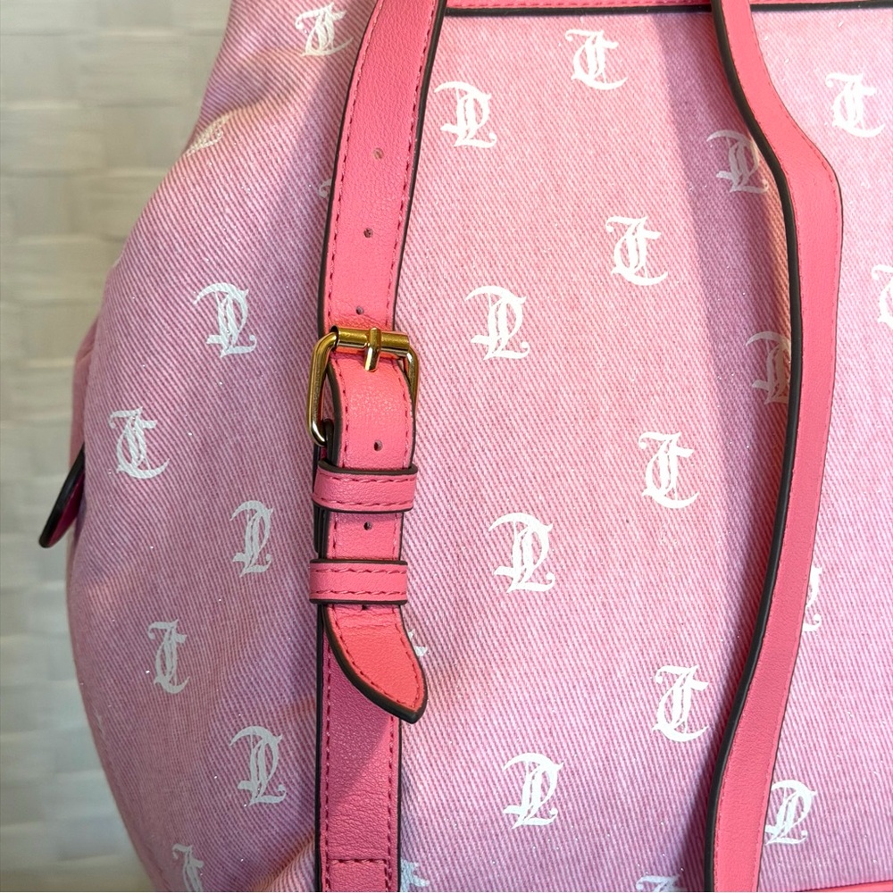 Juicy Couture Pink Women's Monogram Backpack Handbag 10X10 - Picture 10 of 14